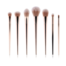 Private Label Luxury Popular Professional 7PCS  Plating Champagne Makeup Brushes Women Makeup Tools Blending Cosmetic Brush Set